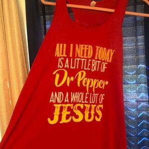 Dr Pepper & Jesus Graphic Boutique Tank